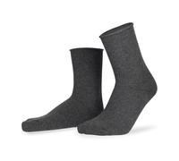 Hudson Herren Socken Relax Soft 0550 – druckfreier Bund – Grau-mel. 43-46
