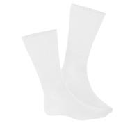 Hudson Herren Socken Relax Soft - druckfreier Bund, ohne Gummifäden, einfarbig Weiß 43-46 1 Paar