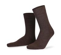 Hudson Herren Socken Relax Woolmix Clima – klimaregulierend – 3er Pack 43-46 Braun mel.