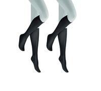 Kniestrümpfe HUDSON "ONLY 2-PACK", Damen, Gr. 39-42, grau, meliert, Obermaterial: 75% Baumwolle, 23% Polyamid, 2% Elasthan, normal, Socken Kniestrümpfe, Komfortbund mit weitem Fußausschnitt (63574838-