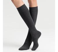 Hudson Relax Woolmix Clima Kniestrumpf 3er Pack | 39-42 (II) | Grau mel. (HU-0550)