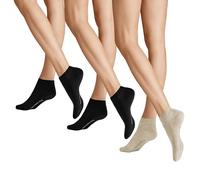 Sneakersocken HUDSON "Socken EASY³ 3-PACK SNEAKER 3er Pack", Damen, Gr. 35-38, bunt (schwarz, beige), Obermaterial: 80% Baumwolle CO. 17% Polyamid PA. 3% Elasthan EL., Socken Sneakersocken (32402105-3
