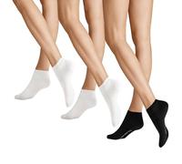 Sneakersocken HUDSON "Socken EASY³ 3-PACK SNEAKER 3er Pack", Damen, Gr. 35-38, weiß (weiß, schwarz), Obermaterial: 80% Baumwolle CO. 17% Polyamid PA. 3% Elasthan EL., Socken Sneakersocken (42893212-35