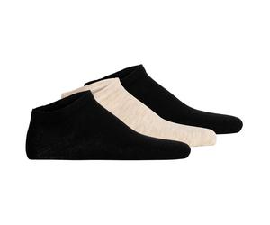 Hudson Unisex Sneakersocken, 3er Pack - Easy, Komfortbund, kurze Socken, einfarbig Schwarz/Beige / 35-38 35-38 Mehrfarbig