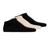 Hudson Unisex Sneakersocken, 3er Pack - Easy, Komfortbund, kurze Socken, einfarbig Schwarz/Beige 39-42