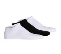 Hudson Unisex Sneakersocken, 3er Pack - Easy, Komfortbund, kurze Socken, einfarbig Weiß/Schwarz 43-46