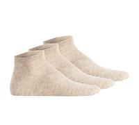 Hudson Unisex Sneakersocken, 3er Pack - Simply, kurze Socken, einfarbig 35-38 Beige