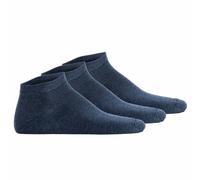 Hudson Unisex Sneakersocken, 3er Pack - Simply, kurze Socken, einfarbig 35-38 Blau