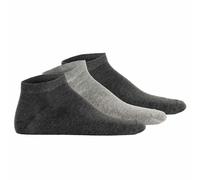 Hudson Unisex Sneakersocken, 3er Pack - Simply, kurze Socken, einfarbig Grau 35-38