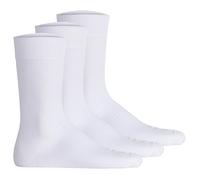 Hudson Unisex Socken, 3er Pack - Easy, Komfortbund, Basic Socken, einfarbig 35-38 Weiß