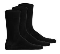 Hudson Unisex Socken, 3er Pack - Easy, Komfortbund, Basic Socken, einfarbig 43-46 Schwarz