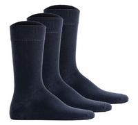 Hudson Unisex Socken, 3er Pack - Simply, Basic Socken, einfarbig 43-46 Blau