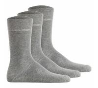 Hudson Unisex Socken, 3er Pack - Simply, Basic Socken, einfarbig Grau 43-46