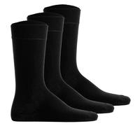 Hudson Unisex Socken, 3er Pack - Simply, Basic Socken, einfarbig Schwarz 43-46