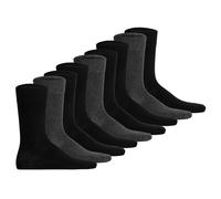 Hudson Unisex Socken, 9er Pack - Easy, Komfortbund, Basic Socken, einfarbig Schwarz/Grau 35-38