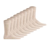 Hudson Unisex Socken, 9er Pack - Simply, Basic Socken, einfarbig Beige meliert / 43-46 43-46 Beige