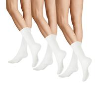 Hudson Socken Easy³ 3-Pack – Kurzsocken mit Komfortbund, Weiß, Gr. 35-38