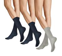 Hudson Unisex-Socken Easy³ – druckfreier Bund – 3er Pack Marine 0964 39-42