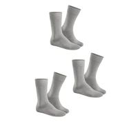 Hudson Unisex Socken, 3er Pack - Simply, Basic Socken, einfarbig Grau 43-46