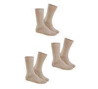 Hudson Shoes Socken Simply – Unisex 3er-Pack, beige meliert, Größe 39-42