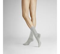 Hudson Winter Plait Socke 3er Pack | 35-38 (I) | Silber (HU-0502)