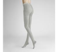 Hudson Damen Strumpfhosen Winter Plait wärmend Silber 0502 Größe 40-42