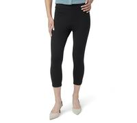 HUE Damen Capri-Leggings mit Breitem Bund, Verdunkelnd, Baumwolle, Sortiert Strumpfwaren, Schwarz, X-Groß