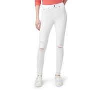 HUE Damen Ripped Knee Denim Leggings, Weiß, Groß