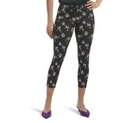 HUE Damen Essential Denim Jean Capri Leggings, Sortiert Strumpfwaren, Abstraktes Blumenmuster/Schwarz, Klein