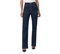 HUE Damen Fashion Jeggings-Cropped Flare Straight Bootcut Wide Denim Leggings, Dark Rinse Wash - Bootcut, S