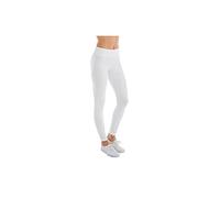 HUE Damen-Leggings aus ultraweicher Baumwolle mit breitem Bund, lang und als Capri-Hose, Weiss/opulenter Garten, Groß