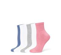 HUE Damen Mini-Crew Lässige Socken, Wildrose, 6 Paar, Einheitsgröße (6er Pack)