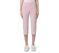 HUE Damen Stripe Pull on Pants Cigarette Skimmer and Pedal Pusher Length Leggings, Rosa gestreift - Pedalschieber, S