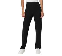 HUE Damen Superweiche Stretch-Denim, Hohe Taille, Gerades Bein, Jeggings Ohne Seitennähte Leggings, Schwarze Waschung, M