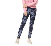HUE Damen Wendbare Denim-Leggings mit Hoher Taille Strumpfwaren, Tolles, florales Design, Klein