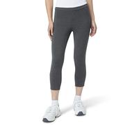 HUE Damen Wide Waistband Blackout Cotton Capri Leggings, Assorted Leggings, Graphit Meliert, L EU