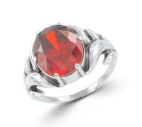 Hübscher Damenring aus 925er Silber, mit Granat HTS Samorodok