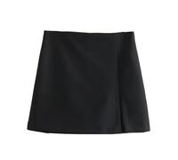 Hübscher Rock Damen Einfarbiger Damen Mini Skort In Blau Stilvolles Und Vielseitiges Design Mit Hoher Taille Für Sommerkleidung S Schwarz