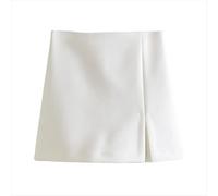 Hübscher Rock Damen Einfarbiger Damen Mini Skort In Blau Stilvolles Und Vielseitiges Design Mit Hoher Taille Für Sommerkleidung S White