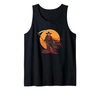 Hübscher Sensenmann mit Cowboyhut für Skelettliebhaber Tank Top