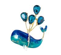 Hübscher Wal Ballon Anstecknadel, robuste Metall Strassverzierung, vielseitiges Accessoire für Jugendliche und Erwachsene, Unisex Wal Schmuck