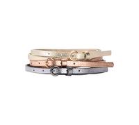 Hüftgürtel BONPRIX, Damen, Gr. 100, silber (gold, roségoldfarben, silber metallic), Lederimitat, Reptilienprägung, metallic, Gürtel Hüftgürtel, aus Polyurethan, in Metallic-Optik, femininer Stil (4228