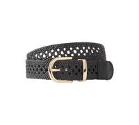 Hüftgürtel BONPRIX "Gürtel", Damen, Gr. 80, schwarz, Obermaterial: 100% Polypropylen, Gürtel Hüftgürtel, aus Polypropylen, klassische Passform, goldfarbene Details (23356914-80)