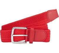 Hüftgürtel LASCANA "Flechtgürtel, Anzuggürtel, Gürtel, Hosengürtel, Jeansgürtel", Damen, Gr. 85, rot, Obermaterial: 80% Textilmaterial, 20% Lederimitat, Flechtoptik, unifarben, Gürtel Hüftgürtel, aus 