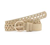 Hüftgürtel LASCANA "Hosengürtel", Damen, Gr. 85, beige, Kunstfaser, unifarben, casual,feminin,modisch, Gürtel, mit kleinen Cut-Outs, Gürtel, Jeansgürtel (42844805-85) beige
