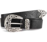 Hüftgürtel LASCANA "Hosengürtel, Cowboygürtel, Gürtel, Jeansgürtel, Westerngürtel", Damen, Gr. 80, schwarz, Lederimitat, unifarben, Gürtel Hüftgürtel Gürtel, mit Schnalle im modernen Western Look (614