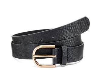 Hüftgürtel LASCANA "Hosengürtel, Gürtel, Jeansgürtel, Anzuggürtel", Damen, Gr. 80, schwarz, Lederimitat, Abriebeffekte, Reptilienprägung, Schlangenoptik, bedruckt, beschichtet, gemustert, geprägt, gep