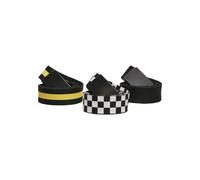 Hüftgürtel URBAN CLASSICS "Urban Classics Unisex Belts Trio", Damen, Gr. S/M, schwarz, weiß, gelb, 100% Polyester, Gürtel Hüftgürtel (97211465-S) schwarz, weiß, gelb