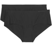 Hüftpanty MARC O'POLO "Second Skin", Damen, Gr. L, schwarz, Obermaterial: 74% Polyamid, 26% Elasthan, unifarben, bequem, Unterhosen Hüftpanty, mit Logo-Schriftzug (58206844-L)