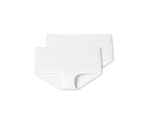 Hüftpanty SCHIESSER "95/5", Damen, Gr. 36, weiß (100, weiß), Single Jersey, Obermaterial: 95% Baumwolle, 5% Elasthan, unifarben, körpernah, Unterhosen Hüftpanty, mit flachen Nähten (33100037-36)